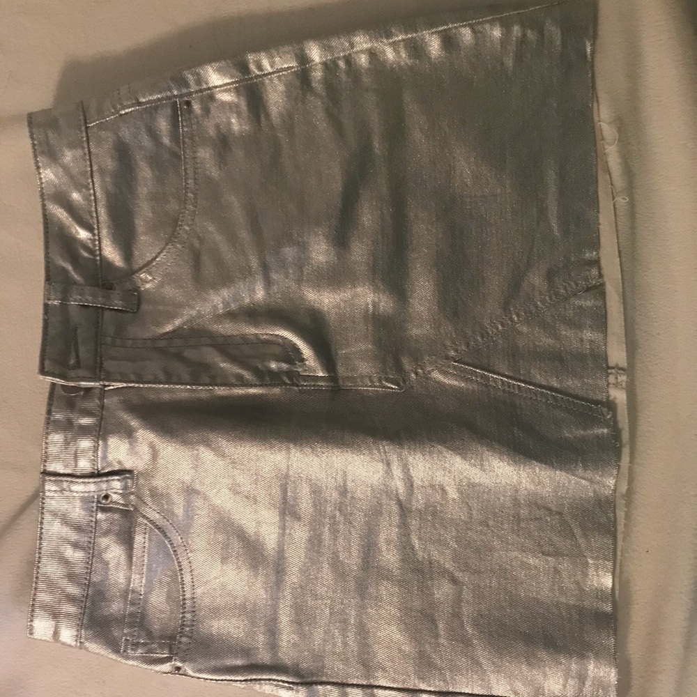 Silver forever 21 skirt